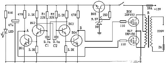 逆變器工作原理電路圖原理基礎(chǔ)-逆變器電路圖及設(shè)計(jì)方案-KIA MOS管