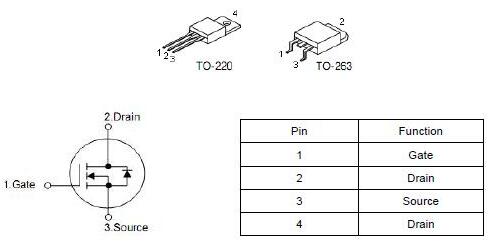 安定器 MOS管75NF75 80A/80V規(guī)格書-TO-220、263封裝-KIA MOS管