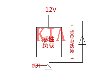 繼電器，二極管