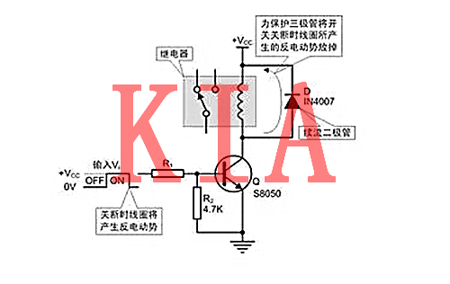 三極管驅(qū)動(dòng)繼電器