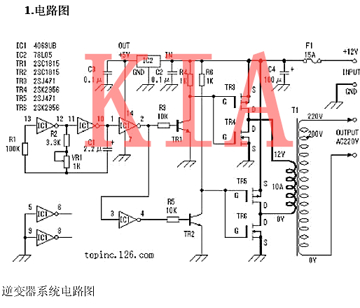 MOS管、變壓器搭建的逆變器電路詳解-KIA MOS管